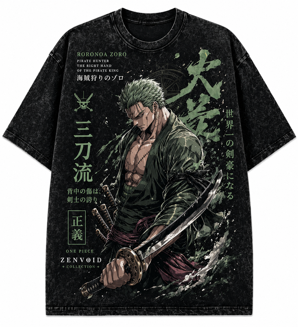 Roronoa Zoro – Pirate Hunter Oversized Tee