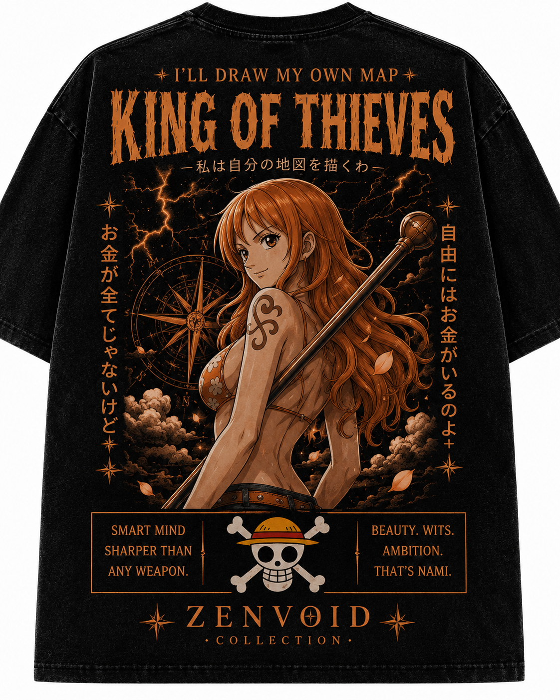 Zenvoid Collection – Nami: Queen of the Grand Line Oversized T-Shirt