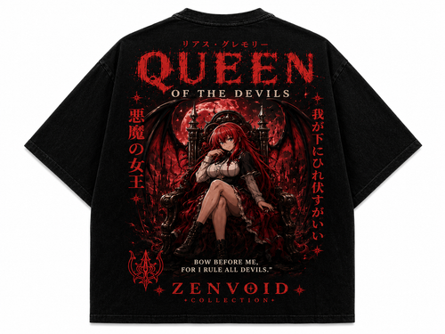 Crimson Devil Queen – Rias Gremory Oversized Tee