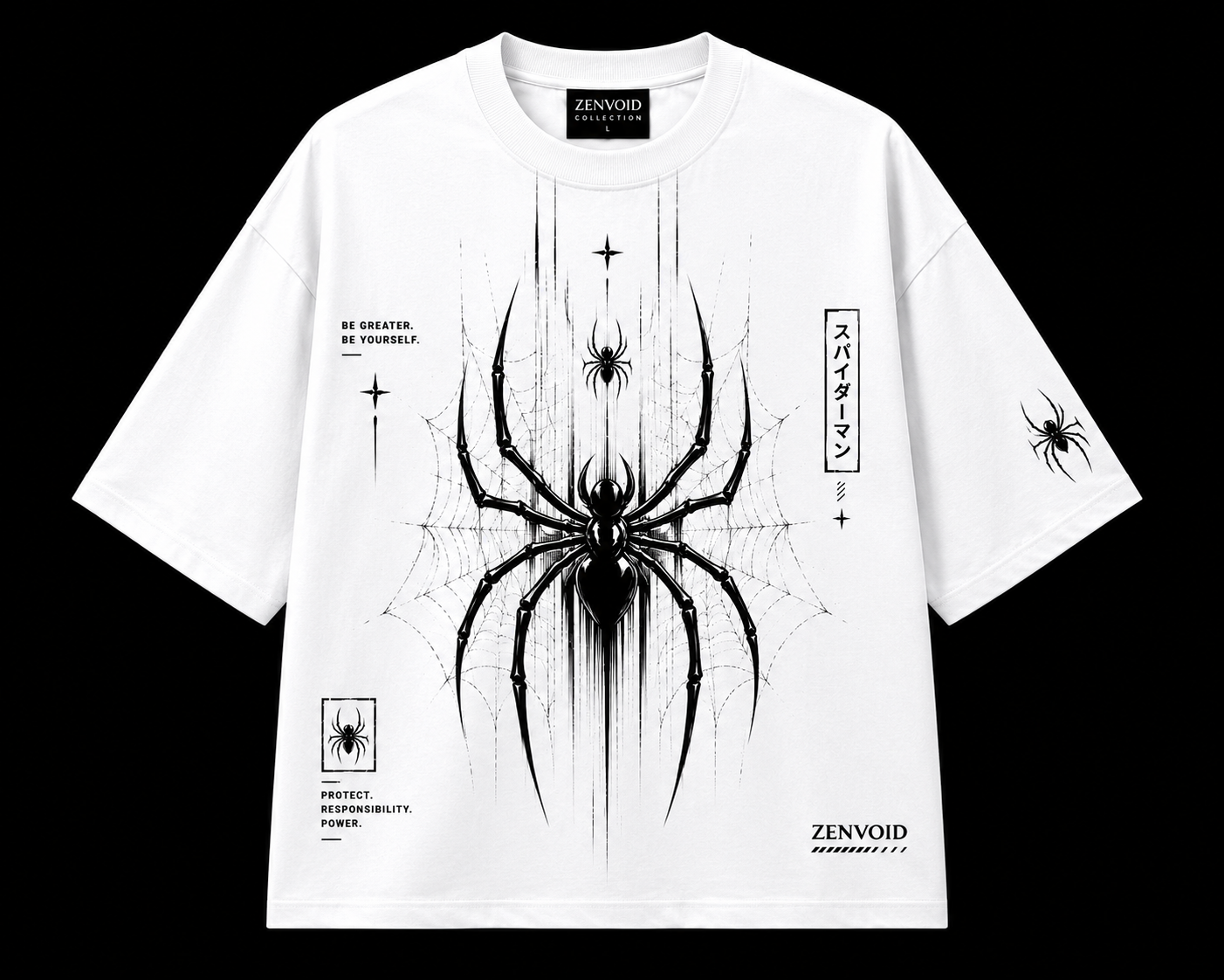 🕷️ Zenvoid Webstrike Oversized Tee